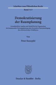 Cover von Demokratisierung der Raumplanung.