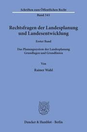 Cover von Rechtsfragen der Landesplanung und Landesentwicklung.