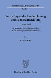 Cover von Rechtsfragen der Landesplanung und Landesentwicklung.