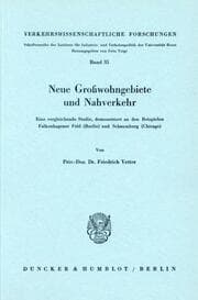 Cover von Neue Großwohngebiete und Nahverkehr.