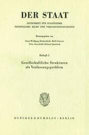 Cover von Gesellschaftliche Strukturen als Verfassungsproblem.