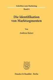 Cover von Die Identifikation von Marktsegmenten.