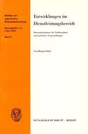 Cover von Entwicklungen im Dienstleistungsbereich.