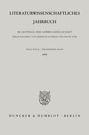 Cover von Literaturwissenschaftliches Jahrbuch