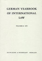 Cover von German Yearbook of International Law - Jahrbuch für Internationales Recht.