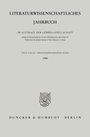 Cover von Literaturwissenschaftliches Jahrbuch
