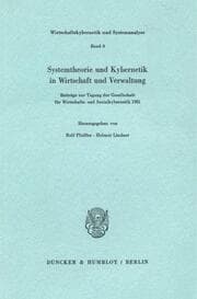 Cover von Systemtheorie und Kybernetik in Wirtschaft und Verwaltung.