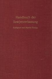 Cover von Handbuch der Sowjetverfassung.