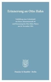 Cover von Erinnerung an Otto Hahn.