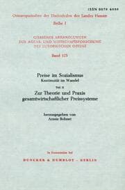 Cover von Preise im Sozialismus - Kontinuität im Wandel.
