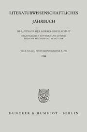 Cover von Literaturwissenschaftliches Jahrbuch