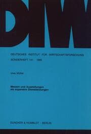 Cover von Messen und Ausstellungen als expansive Dienstleistungen.