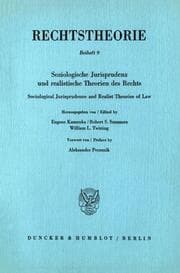 Cover von Soziologische Jurisprudenz und realistische Theorien des Rechts - Sociological Jurisprudence and Realist Theories of Law.