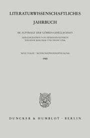 Cover von Literaturwissenschaftliches Jahrbuch
