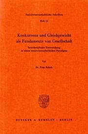 Cover von Konkurrenz und Gleichgewicht als Fundamente von Gesellschaft.