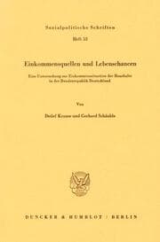Cover von Einkommensquellen und Lebenschancen.