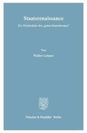 Cover von Staatsrenaissance.