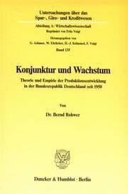 Cover von Konjunktur und Wachstum.
