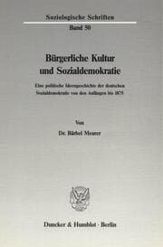 Cover von Bürgerliche Kultur und Sozialdemokratie.