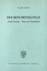 Cover von Der Monumentalstaat.