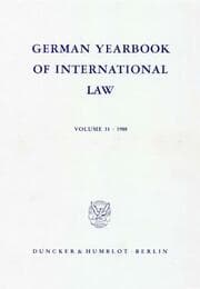 Cover von German Yearbook of International Law - Jahrbuch für Internationales Recht.
