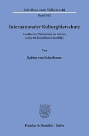 Cover von Internationaler Kulturgüterschutz.