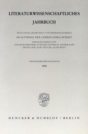Cover von Literaturwissenschaftliches Jahrbuch