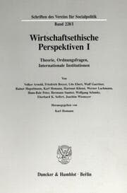 Cover von Wirtschaftsethische Perspektiven I.