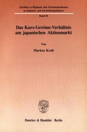Cover von Das Kurs-Gewinn-Verhältnis am japanischen Aktienmarkt.