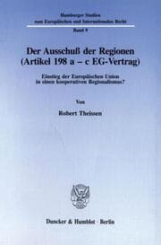 Cover von Der Ausschuß der Regionen (Artikel 198 a - c EG-Vertrag).