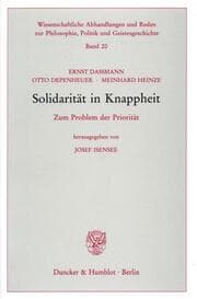 Cover von Solidarität in Knappheit.
