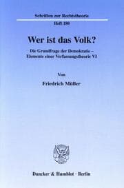 Cover von Wer ist das Volk?