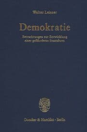 Cover von Demokratie. Betrachtungen zur Entwicklung einer gefährdeten Staatsform. (Der Band enthält die folgenden vier, bereits veröffentlichten Bücher: Demokratie. Selbstzerstörung einer Staatsform? (1979);