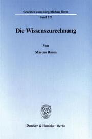 Cover von Die Wissenszurechnung.