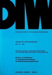 Cover von Effizienz von Maßnahmen zur Verbrauchseinschränkung bei Mineralölversorgungsstörungen.