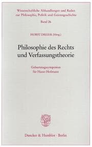 Cover von Philosophie des Rechts und Verfassungstheorie.