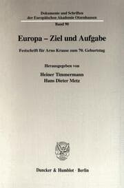 Cover von Europa - Ziel und Aufgabe.