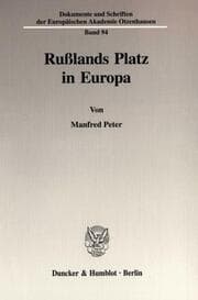 Cover von Rußlands Platz in Europa