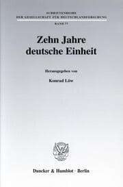Cover von Zehn Jahre deutsche Einheit