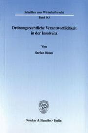Cover von Ordnungsrechtliche Verantwortlichkeit in der Insolvenz.