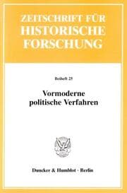 Cover von Vormoderne politische Verfahren.