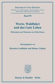 Cover von Werte, Wohlfahrt und das Gute Leben.