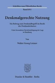 Cover von Denkmalgerechte Nutzung