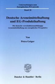Cover von Deutsche Arzneimittelhaftung und EG-Produkthaftung.