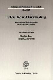 Cover von Leben, Tod und Entscheidung.