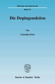Cover von Die Dopingsanktion