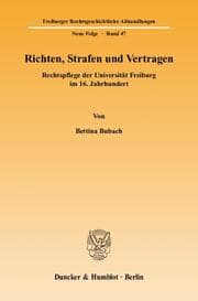 Cover von Richten, Strafen und Vertragen.