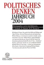 Cover von Politisches Denken Jahrbuch 2004