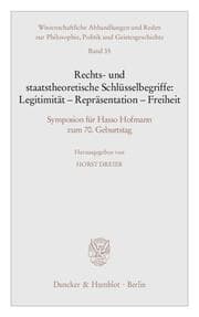 Cover von Rechts- und staatstheoretische Schlüsselbegriffe: Legitimität, Repräsentation, Freiheit
