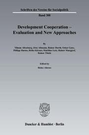 Cover von Development Cooperation - Evaluation and New Approaches